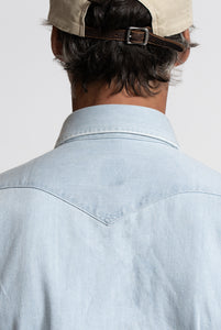 Camicia Bolzonella in denim pesante Chiaro