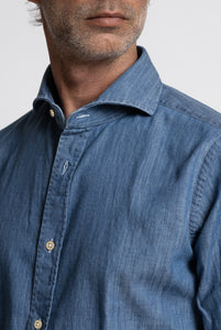Camicia Bolzonella in denim Blu Medio