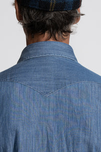 Camicia Bolzonella in denim Blu Medio