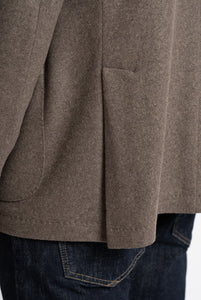 Single Breasted Blazer in Melange Grey Wool