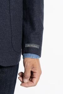 Single Breasted Blazer in Melange Grey Wool