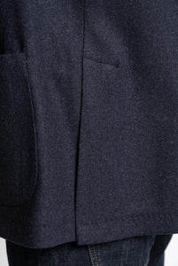 Single Breasted Blazer in Melange Grey Wool