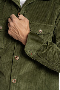 Overshirt  Bolzonella in Velluto Verde Militare
