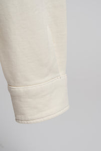 Overshirt In Cotone pesante Crema