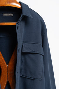 Navy Winter Cotton Overshirt