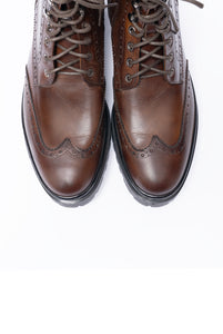 Dunkelbraune Lederstiefelette