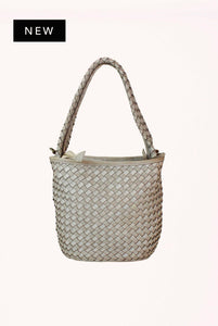 Hand Woven Washed Leather Goddess Bag