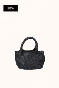 Panier Teti Mini in Pelle Lavata Intrecciata a Mano