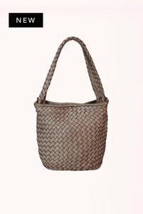 Hand Woven Washed Leather Goddess Bag