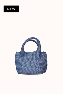 Panier Teti Mini in Pelle Lavata Intrecciata a Mano