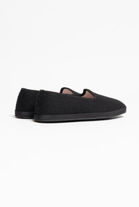 Women's Black Cashmere Slipper