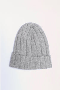 Berretto in Cashmere Grigio Chiaro