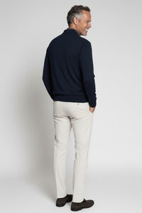 Polo in Royal Merino Wool Super Fine Grey
