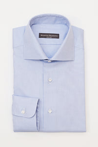 Regular Fit Light Blue Oxford Shirt Semi French Collar