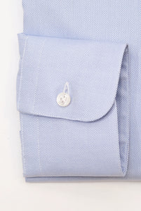 Regular Fit Light Blue Oxford Shirt Semi French Collar