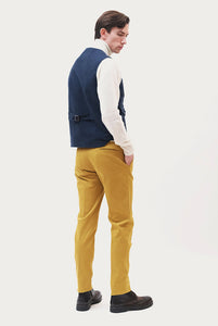 Capalbio Vest in Navy Winter Cotton