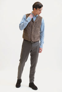 Manifatture Ceccarelli brown velvet vest