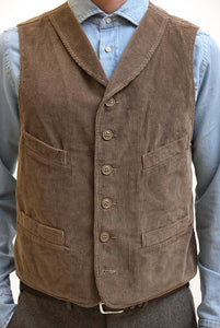 Manifatture Ceccarelli brown velvet vest