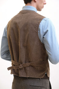 Manifatture Ceccarelli brown velvet vest