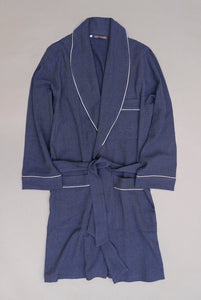 Vestaglia in lana natural stretch Blu