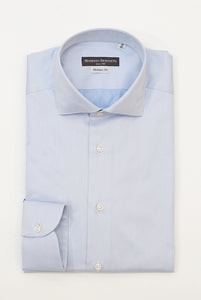 Regular Fit Azure Shirt Semi French Collar