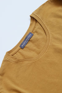 T-shirt manica corta in cotone Senape