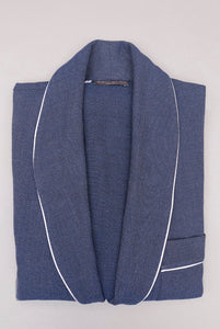 Vestaglia in lana natural stretch Blu