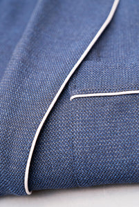 Vestaglia in lana natural stretch Blu