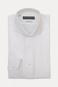 Regular Fit White Shirt French Collar
