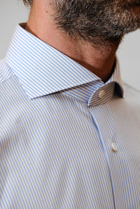 Camicia Regular Fit Riga Azzura Collo Francese
