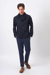 Green Trace Merino Wool Overshirt