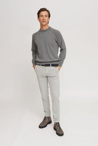 Melange Gray Wool Cashmere Knitted Sweatshirt