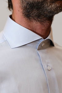 Camicia Regular Fit Azzurra Collo Francese