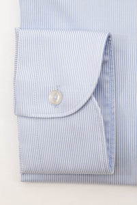 Light Blue Fine Line Slim Fit Shirt Italian Collar