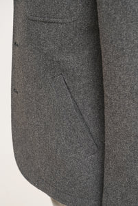 Unlined Jacket in Melange Gray Wool cloth