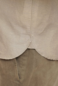 Beige Cotton Linen Overshirt