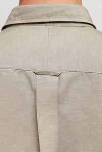 Overshirt in Cotone Lino Beige