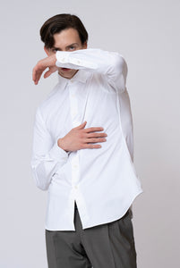Camicia Camicia No Stiro Stretch Slim Fit Bianco