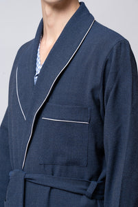 Vestaglia in lana natural stretch Blu