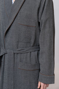 Vestaglia in lana natural stretch grigio