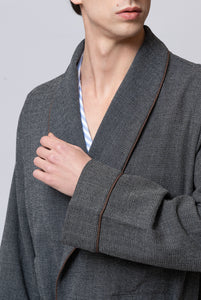 Vestaglia in lana natural stretch grigio
