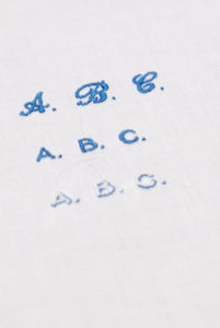 Gestickte Initialen