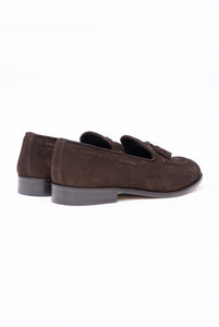 Suede moccasin with Moro tassels