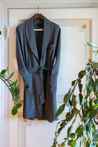 Vestaglia in lana natural stretch grigio