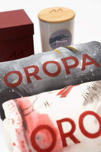 Felpa dipinta a mano Grigio Scuro Fantasia Sciatore Oropa