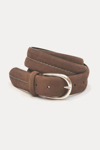 Sports belt in brown calfskin