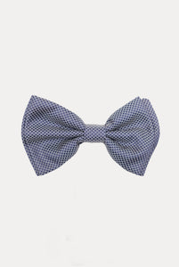 Papillon seta jacquard micro effetto blu