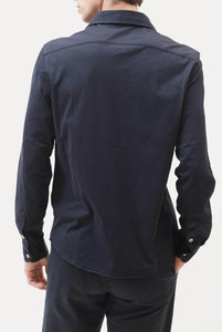 Navy cotton polo shirt 