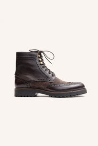 Stiefelette Moro aus gewalktem Leder 