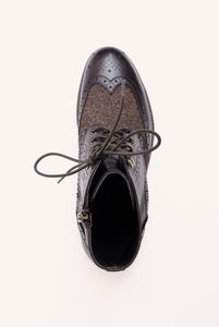 Stiefelette Moro aus gewalktem Leder 
